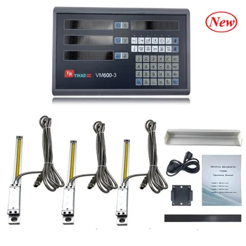 Complete 3 Axis Dro Set/Kit/Unit System Display and 3 PCS 5U Linear Scales Linear Encoder/Sensor Line Travel Length 50 to 1000mm
Complete 3 Axis Dro Set/Kit/Unit System Display and 3 PCS 5U Linear Scales Linear Encoder/Sensor Line Travel Length 50 to 1000mm