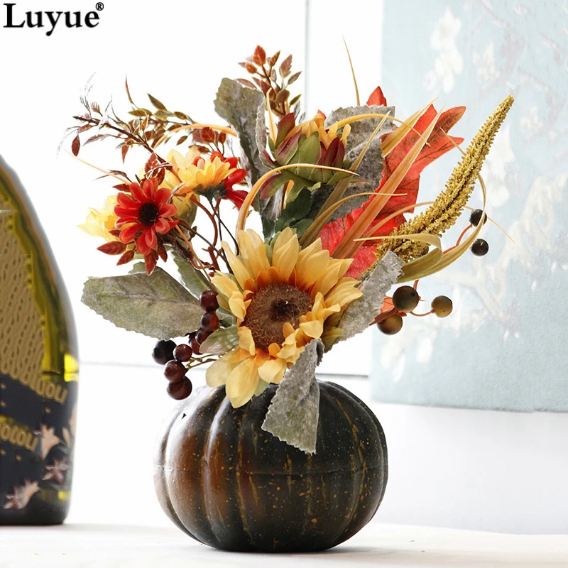 Luyue Creative Fake Pumpkin Sunflower Flower Plant Suit Festival Decoration Artificial Silk Flowers Halloween Decor Bonsai
Luyue Creative Fake Pumpkin Sunflower Flower Plant Suit Festival Decoration Artificial Silk Flowers Halloween Decor Bonsai
