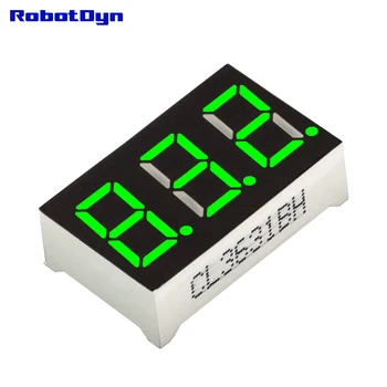 5pcs = 3-Digit 7-segments LED Display tube, decimal dots, GREEN, disp. size 22x14mm, 0.36"
5pcs = 3-Digit 7-segments LED Display tube, decimal dots, GREEN, disp. size 22x14mm, 0.36"
