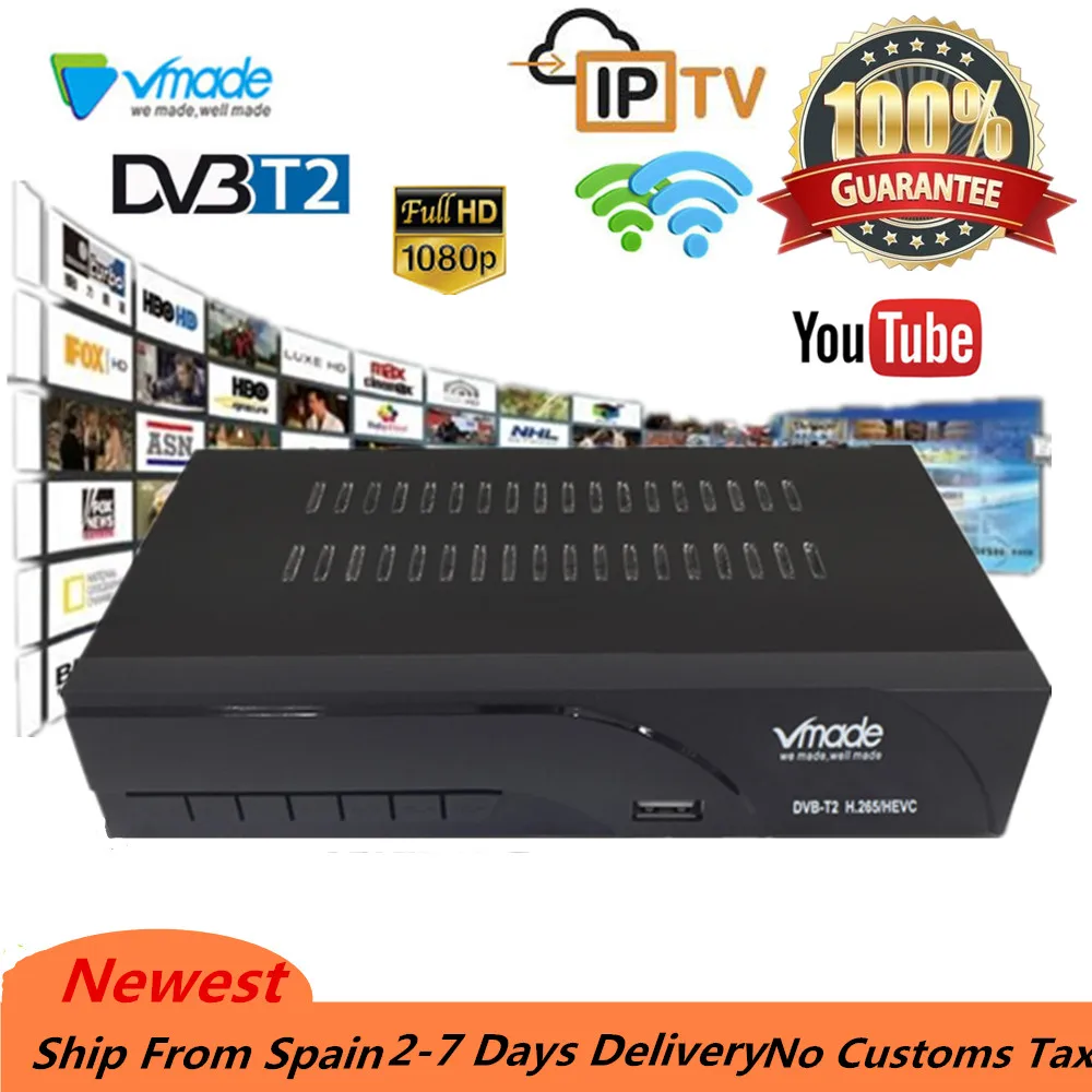 FTA Terrestrial receiver dvb t2 TV Tuner Receiver DVB-T2 Set top box 1080P DVB-T TV Box Support RJ45 Wifi youtube Media Player
FTA Terrestrial receiver dvb t2 TV Tuner Receiver DVB-T2 Set top box 1080P DVB-T TV Box Support RJ45 Wifi youtube Media Player