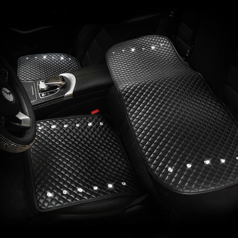 Universal Car Seat Covers Leather with Rhinestone Crystal Diamond Seat Cushion Style Interior Accessories Front Rear Seats Cover
Universal Car Seat Covers Leather with Rhinestone Crystal Diamond Seat Cushion Style Interior Accessories Front Rear Seats Cover