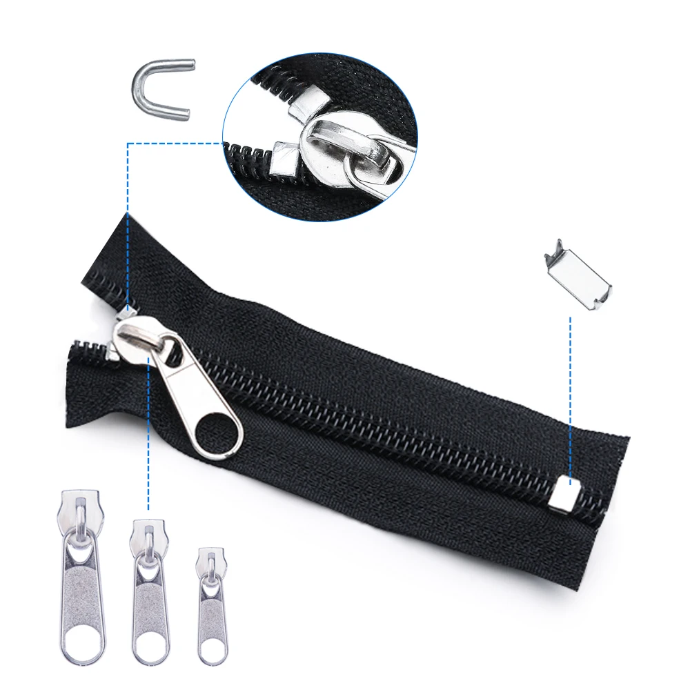 Zipper Fix Kit Universal Zip Repair Rescue Replacement Jacket Clothing Bag Outdoor Tent Fix Instant Plier Sewing Needlework Tool (3)
