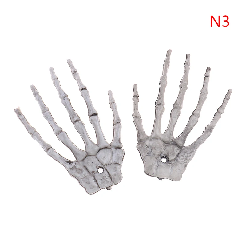 2Pcs Halloween Skull Skeleton Human Hand Bone Terror Adult Scary Prop*Decoration 2Pcs Halloween Skull Skeleton Human Hand Bone Terror Adult Scary Prop*Decoration