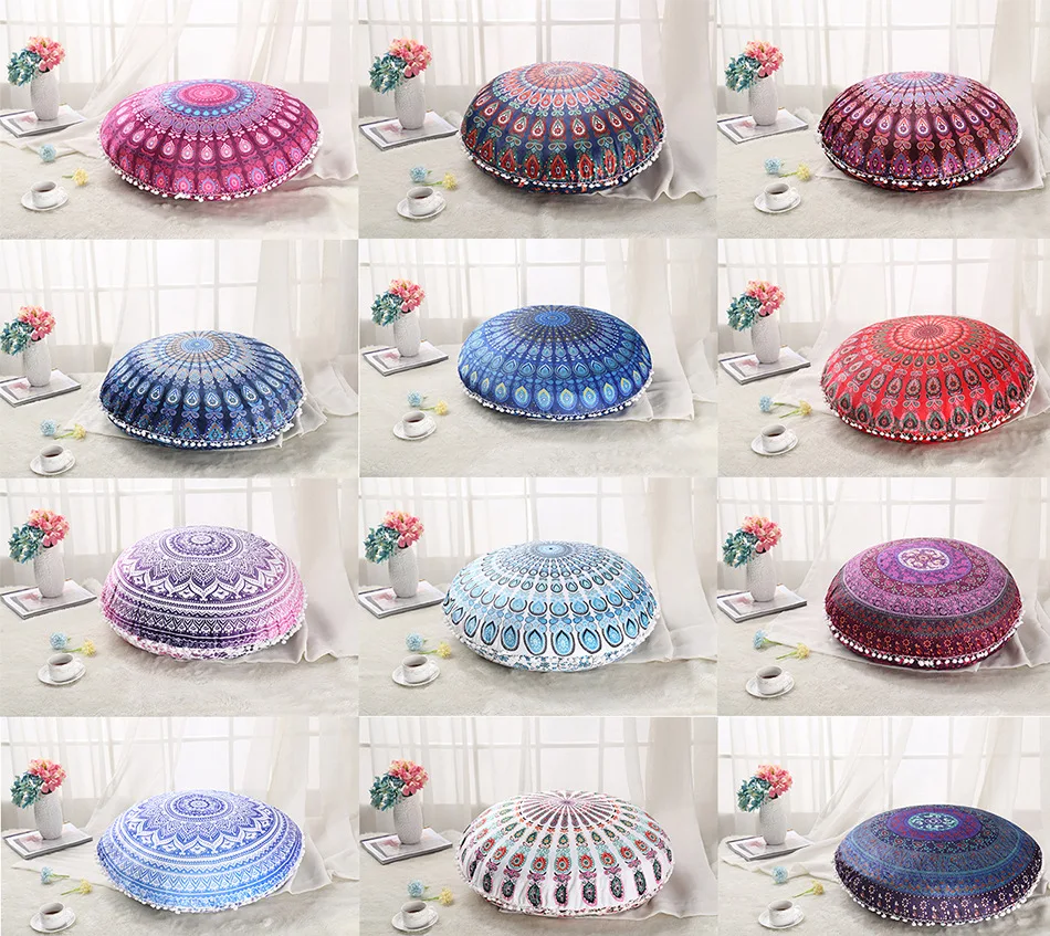 Polyester Round Mandala Floor Pillow Case Cover Indian Bohemian Cushion Cover Poufs Decorative Boho Pillowcase 45cm 75cm LYN11
Polyester Round Mandala Floor Pillow Case Cover Indian Bohemian Cushion Cover Poufs Decorative Boho Pillowcase 45cm 75cm LYN11
