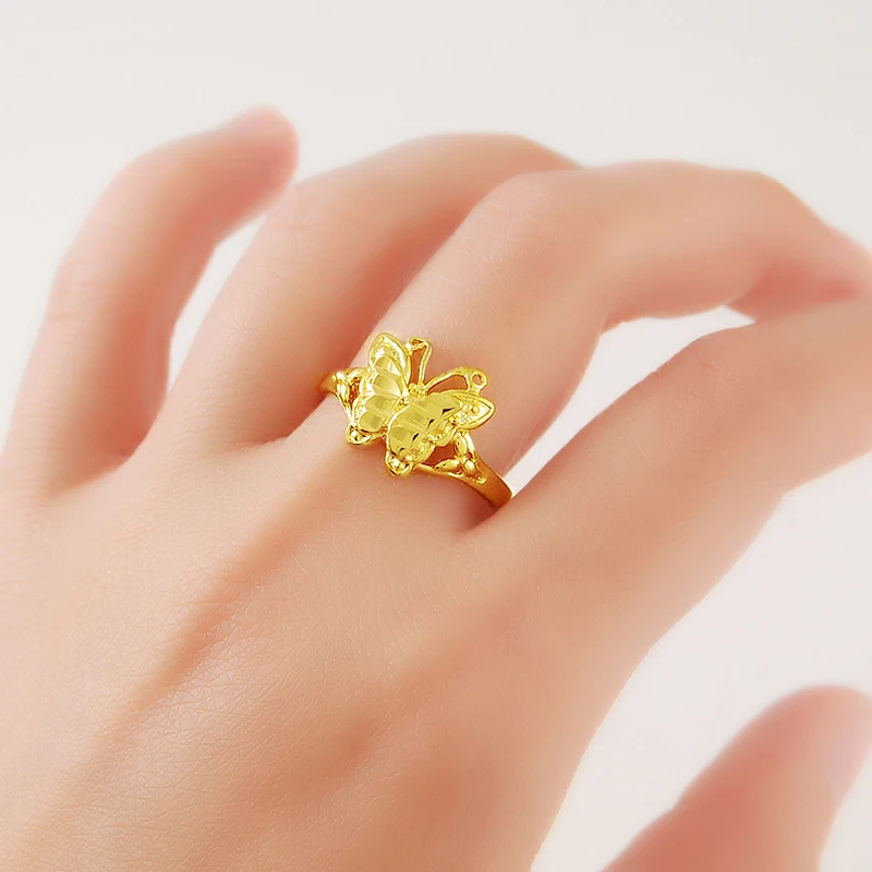 2019 Fashion 24K Gold-color Butterfly Ring Jewelry Christmas Gift Woman Finger Rings Jewelry Gold Color Lasting
2019 Fashion 24K Gold-color Butterfly Ring Jewelry Christmas Gift Woman Finger Rings Jewelry Gold Color Lasting