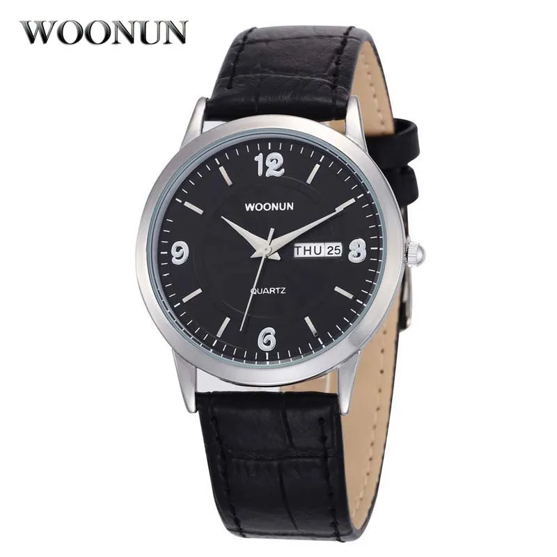 WOONUN Famous Brand Luxury Ultra Thin Watches For Men Genuine Leather Strap Date Week Quartz Watches Men Simple Men Wristwatch 
WOONUN Famous Brand Luxury Ultra Thin Watches For Men Genuine Leather Strap Date Week Quartz Watches Men Simple Men Wristwatch