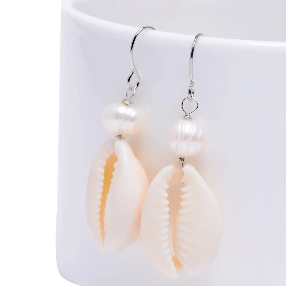 New Bohemian Imitation Pearl Natural Cowrie Sea Shell Pendant Drop Dangle Earrings for Women Brincos Handmade Jewelry Party
New Bohemian Imitation Pearl Natural Cowrie Sea Shell Pendant Drop Dangle Earrings for Women Brincos Handmade Jewelry Party