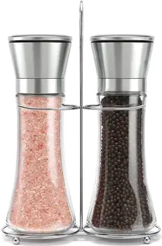 2PCS Premium Stainless Steel Salt and Pepper Grinder - Tall Salt and Pepper Shakers with Adjustable Coarseness with hob
2PCS Premium Stainless Steel Salt and Pepper Grinder - Tall Salt and Pepper Shakers with Adjustable Coarseness with hob