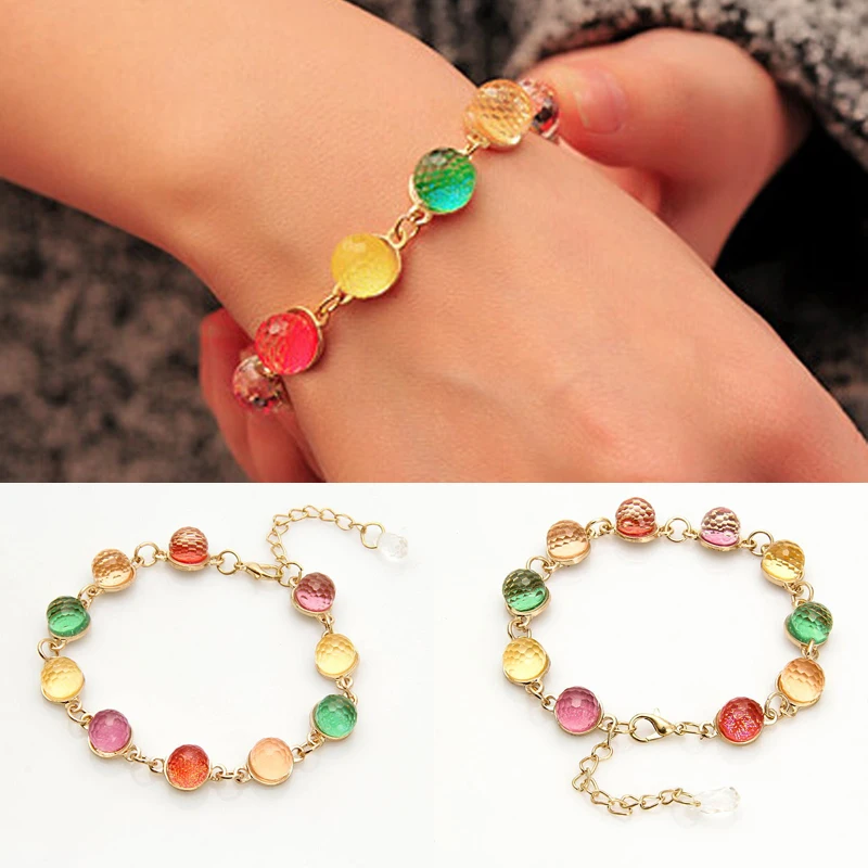 Fashion Women Bracelet Colorful Candy Sweet Love Crystal Beads Bracelets High Quality Multicolor Stone Bangles Jewelry Gift
Fashion Women Bracelet Colorful Candy Sweet Love Crystal Beads Bracelets High Quality Multicolor Stone Bangles Jewelry Gift