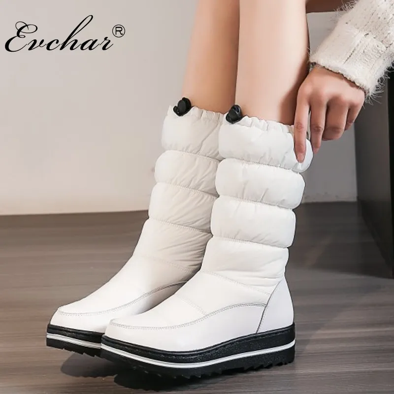 EVCHAR Newest elastic snow boots for women shoes mid-calf wedges winter boots solid waterproof platform shoes large size 35-44
EVCHAR Newest elastic snow boots for women shoes mid-calf wedges winter boots solid waterproof platform shoes large size 35-44