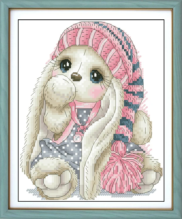 Needlework,DIY Cross Stitch,Sets For Embroidery kits,11CT&14CT,A rabbit with a wool hat
Needlework,DIY Cross Stitch,Sets For Embroidery kits,11CT&14CT,A rabbit with a wool hat