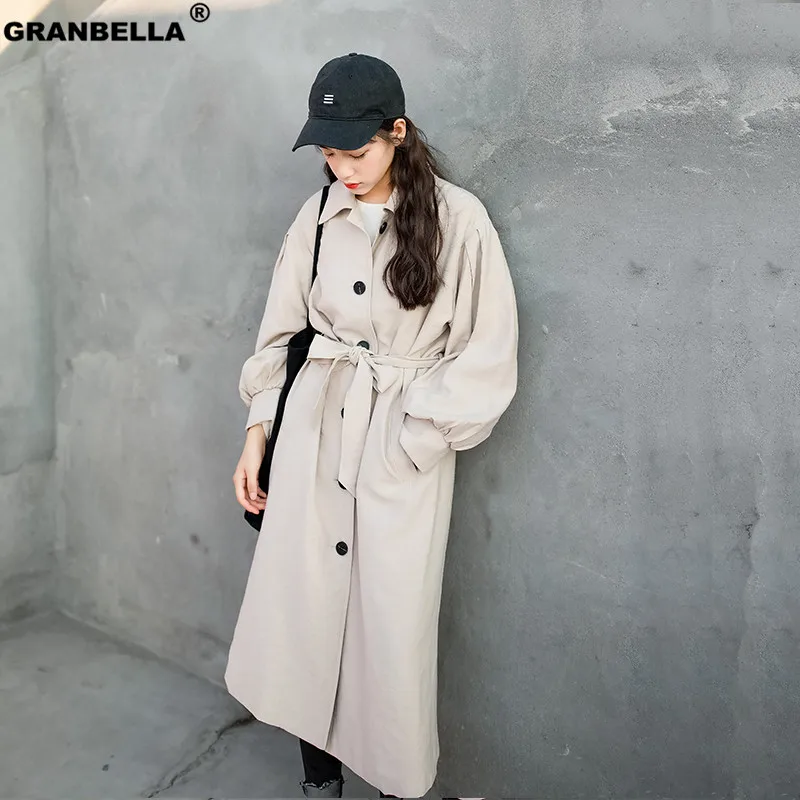 Women's Trench Coat long Spring coats female 2019 fashion single breasted shirt style outwear loose trench coat for women thin
Women's Trench Coat long Spring coats female 2019 fashion single breasted shirt style outwear loose trench coat for women thin