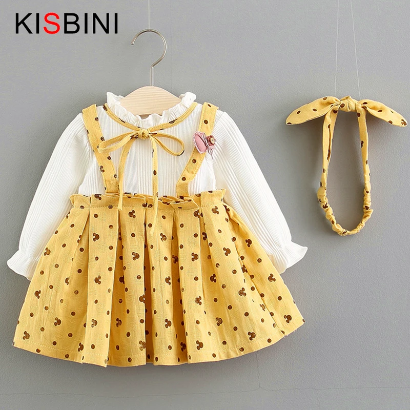 KISBINI Cute Baby Girls Dress Set Autumn Fashion Printed Dot Bow Knot Dress Suit Knitted Pullover Dress Toddler Girls Clothes
KISBINI Cute Baby Girls Dress Set Autumn Fashion Printed Dot Bow Knot Dress Suit Knitted Pullover Dress Toddler Girls Clothes