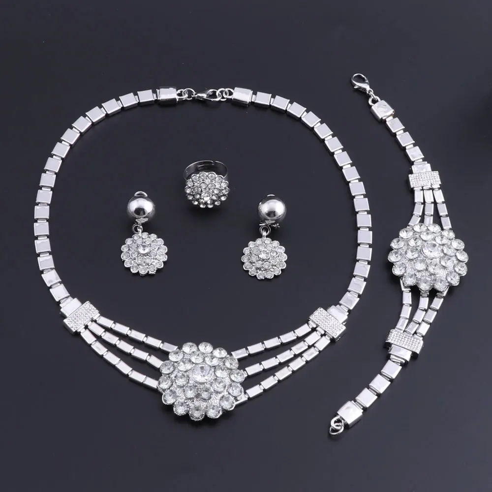 OEOEOS Nigerian Wedding Jewelry Sets For Bride Vintage African Beads Jewelry Set Silver Plated Jewelery Sets For Women Gift
OEOEOS Nigerian Wedding Jewelry Sets For Bride Vintage African Beads Jewelry Set Silver Plated Jewelery Sets For Women Gift