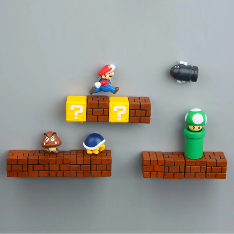 Супер Марио DIY магнит на холодильник ТВ FC детство игры Япония мультфильм 3D