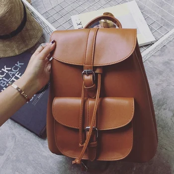 LJL-Fashionable Women'S Pull-Rope Pu Leather Backpack Belt Decoration Schoolbag Student Shoulder Bag(Brown)
LJL-Fashionable Women'S Pull-Rope Pu Leather Backpack Belt Decoration Schoolbag Student Shoulder Bag(Brown)