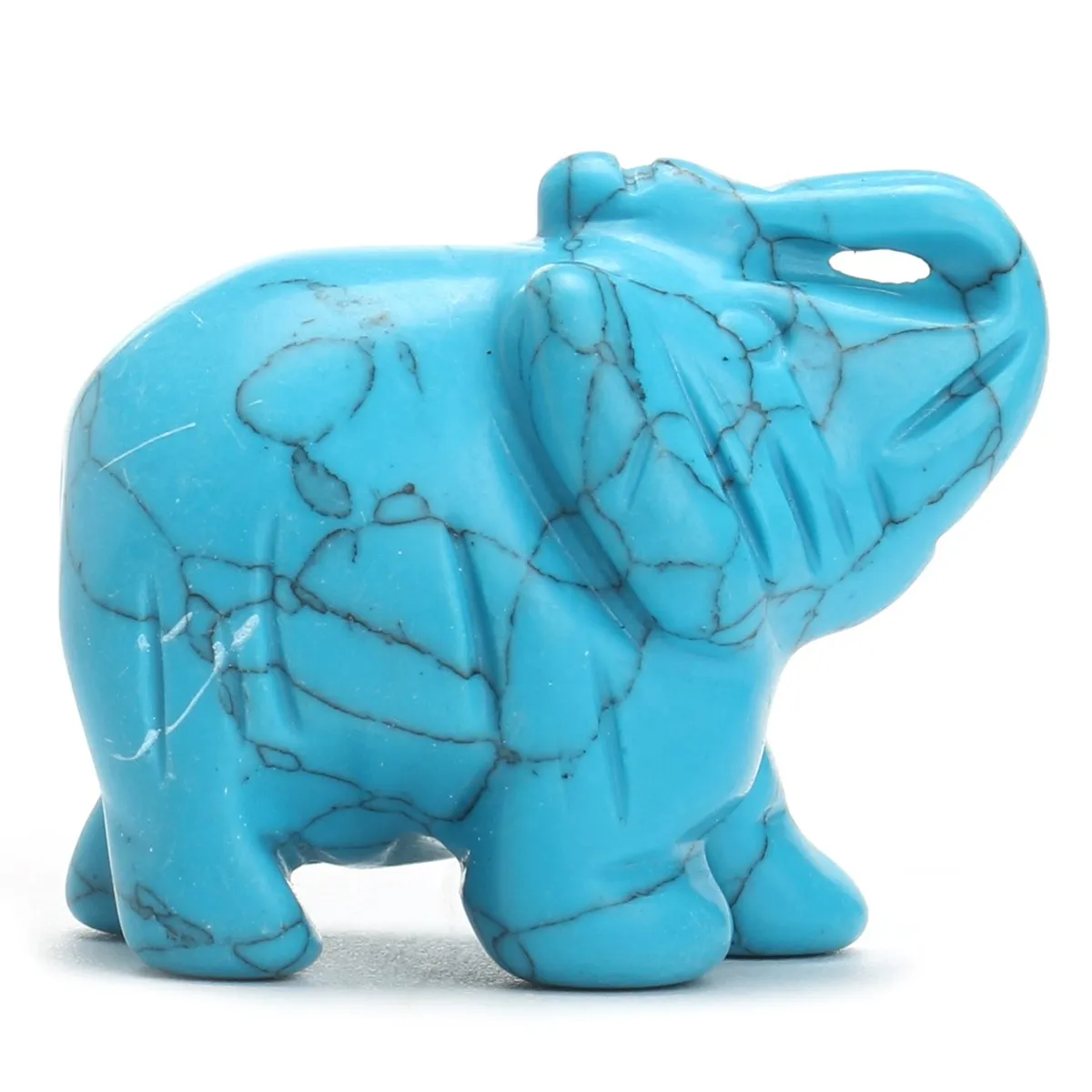 Hand Carved 1.5" Mini Turquoise Elephant Statue Gemstone Animal Figurine Feng Shui Desktop Ornaments Crafts Home Decoration
Hand Carved 1.5" Mini Turquoise Elephant Statue Gemstone Animal Figurine Feng Shui Desktop Ornaments Crafts Home Decoration