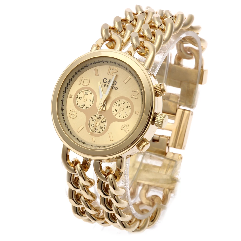 Relogio Feminino Gold G&D Women Analog Quatz Wristwatches Stainless Steel Fashion Watch Reloj Mujer Womens Top Brand Luxury Gift
Relogio Feminino Gold G&D Women Analog Quatz Wristwatches Stainless Steel Fashion Watch Reloj Mujer Womens Top Brand Luxury Gift