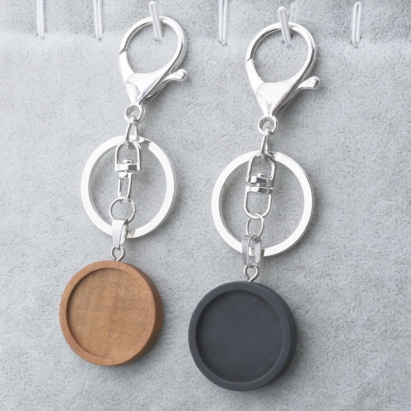 2pcs fit 25mm round wood cabochon keychain base settings metal blank key chain bezel diy keyring accessories Brown+Black wood
2pcs fit 25mm round wood cabochon keychain base settings metal blank key chain bezel diy keyring accessories Brown+Black wood