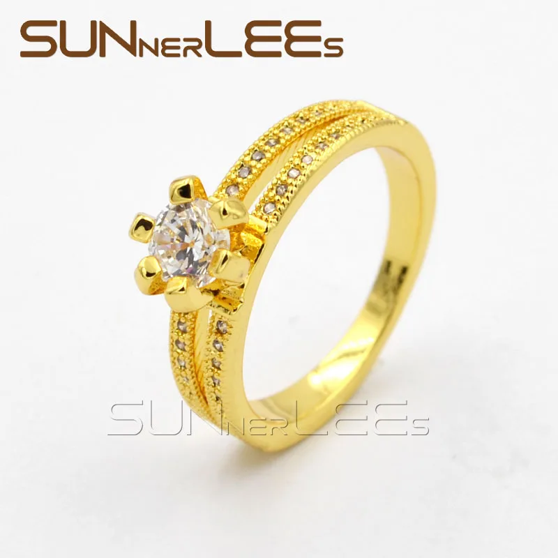 SUNNERLEES High Quality New Fashion Jewelry Women Girl Engagement Wedding Party Gift Clear Cubic Zirconia Gold-Color Rings R44 Y
SUNNERLEES High Quality New Fashion Jewelry Women Girl Engagement Wedding Party Gift Clear Cubic Zirconia Gold-Color Rings R44 Y