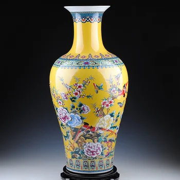 Jingdezhen porcelain enamel painted porcelain flower vase style landing large modern living room decoration
Jingdezhen porcelain enamel painted porcelain flower vase style landing large modern living room decoration