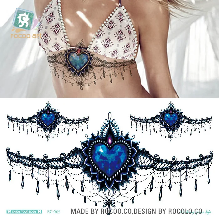Rocooart Sexy Blue Diamond Wreath Tatuagem Taty For Women Body Art Waterproof Temporary Tattoo Sticker Lace Style Fake Tattoo
Rocooart Sexy Blue Diamond Wreath Tatuagem Taty For Women Body Art Waterproof Temporary Tattoo Sticker Lace Style Fake Tattoo