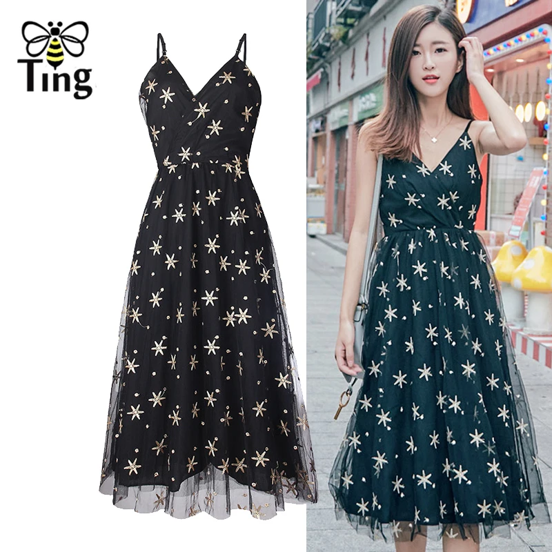 Tingfly Embroidery Stars V-neck Black Midi Dress Vintage Lady Elegant Party Dresses Summer Mesh Long Women Vestidos
Tingfly Embroidery Stars V-neck Black Midi Dress Vintage Lady Elegant Party Dresses Summer Mesh Long Women Vestidos