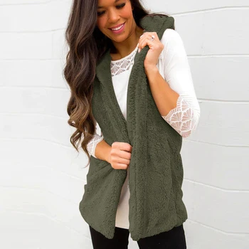 2018 Warm Fall Winter Women's Coat Sleeveless Oversized Loose Jacket Double Fleece Hooded Open Stitch Casual Vest V Neck Famale
2018 Warm Fall Winter Women's Coat Sleeveless Oversized Loose Jacket Double Fleece Hooded Open Stitch Casual Vest V Neck Famale