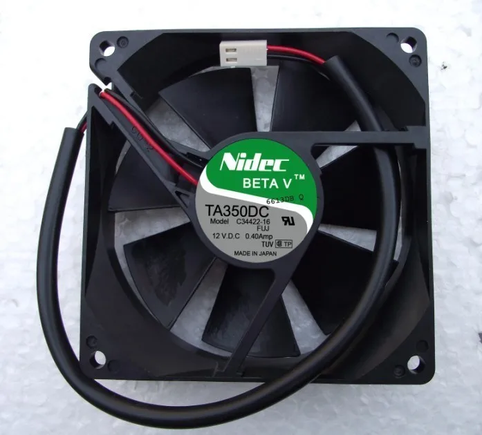 NIDEC TA350DC 9025 DC 12V 0.4A 2 Lines Double Ball Inverter Converter Cooling Fan
NIDEC TA350DC 9025 DC 12V 0.4A 2 Lines Double Ball Inverter Converter Cooling Fan