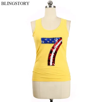 BLINGSTORY European Candy Color Streetwear Sequin Women's Cotton Tops Sleeveless Women T Shirt LP52208
BLINGSTORY European Candy Color Streetwear Sequin Women's Cotton Tops Sleeveless Women T Shirt LP52208