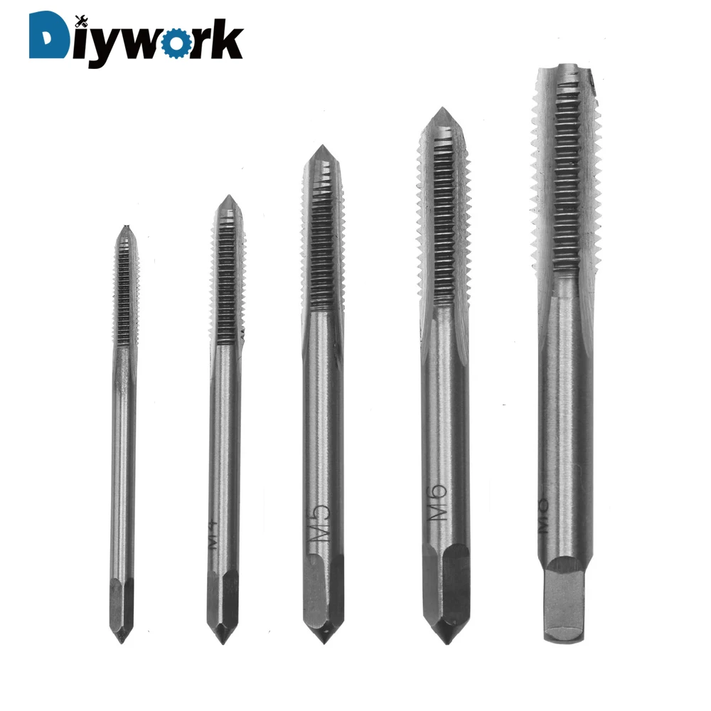 DIYWORK 5pcs/lot Thread Tap Drill HSS M3 M4 M5 M6 M8 Machine Spiral Point Straight Fluted Screw Thread Metric Plug Hand Drill
DIYWORK 5pcs/lot Thread Tap Drill HSS M3 M4 M5 M6 M8 Machine Spiral Point Straight Fluted Screw Thread Metric Plug Hand Drill