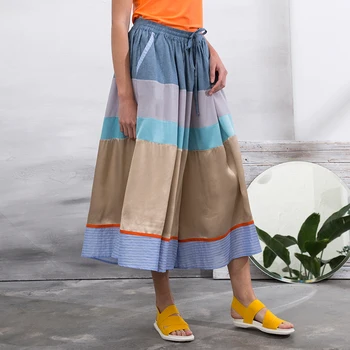 IRINAW095 new arrival summer 2018 original design multi colored patchwork elastic wasit loose wide leg pants women
IRINAW095 new arrival summer 2018 original design multi colored patchwork elastic wasit loose wide leg pants women