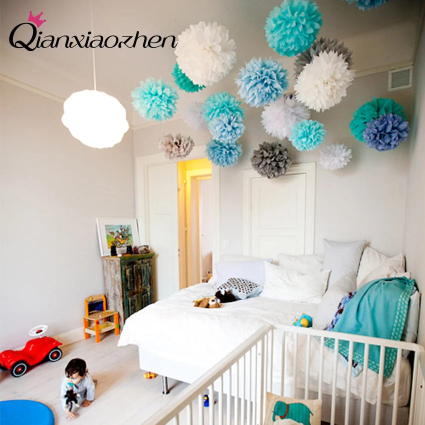 Qianxiaozhen 10pcs Paper Artificial Flowers PomPom Tissue Balls Flower for Home Wedding Decoration Accessories Pompon Decor
Qianxiaozhen 10pcs Paper Artificial Flowers PomPom Tissue Balls Flower for Home Wedding Decoration Accessories Pompon Decor