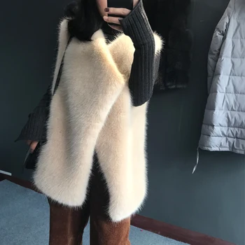 New imitation mink fur vest female long 2018 autumn&winter Korean version loose vest Lap top fashion casual Faux Fur Vest Women
New imitation mink fur vest female long 2018 autumn&winter Korean version loose vest Lap top fashion casual Faux Fur Vest Women
