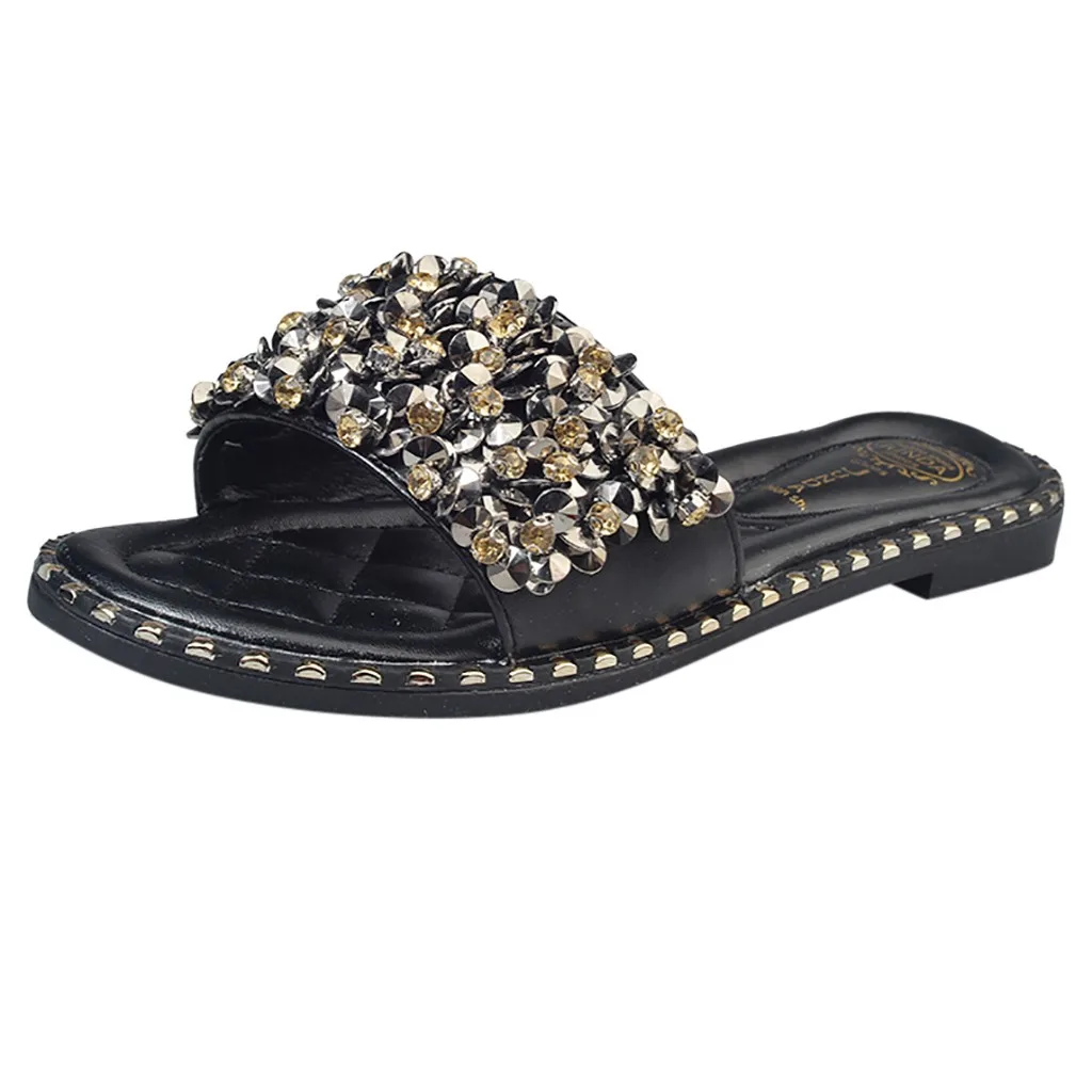 YOUYEDIAN Women's Shiny Rhinestone Slippers Beach Shoes Flat Non-Slip ladies Slippers plus size 2019 #w40
YOUYEDIAN Women's Shiny Rhinestone Slippers Beach Shoes Flat Non-Slip ladies Slippers plus size 2019 #w40