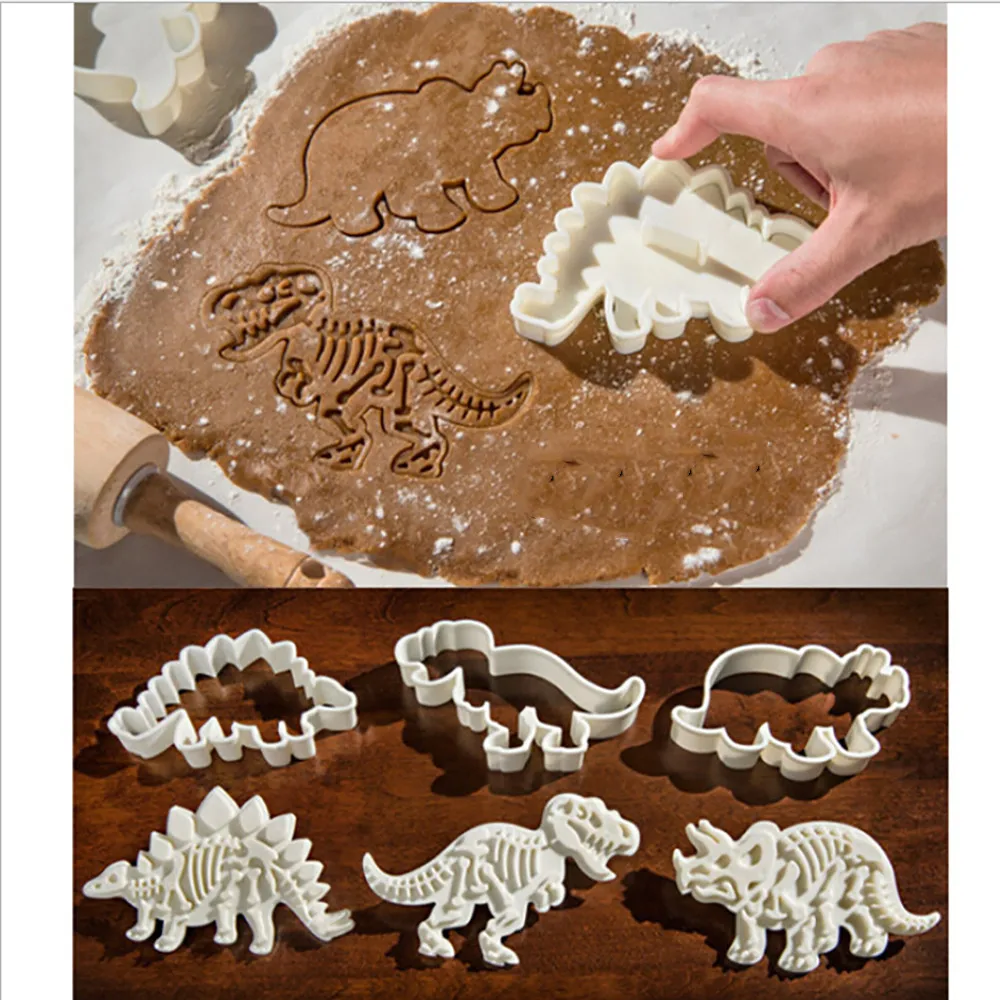Kitchen Funny Cake Tool 3 PCS /set Dinosaur Shape Cookie Cutter Mold Biscuit 3D Baking Mold Fondant Cake Decorating tools
Kitchen Funny Cake Tool 3 PCS /set Dinosaur Shape Cookie Cutter Mold Biscuit 3D Baking Mold Fondant Cake Decorating tools