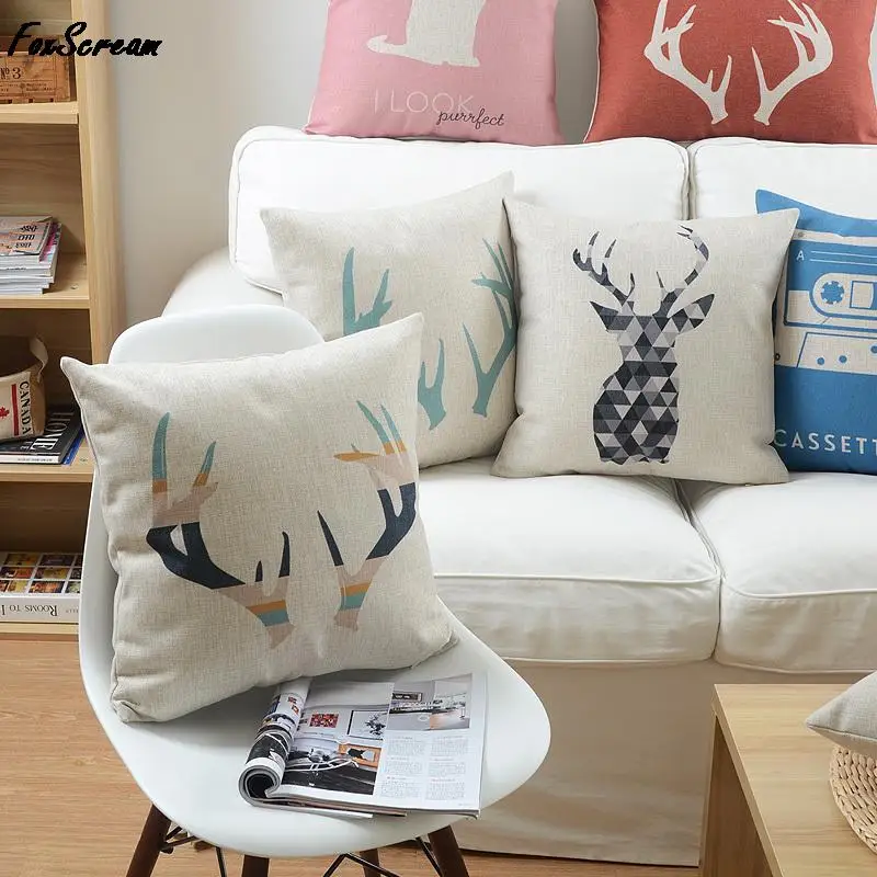 Scandinavian Cushion Cover Home Decor Decorative Pillows Animal Throw Pillows Linen Cushion Cover For Sofa 45x45cm/30x50cm
Scandinavian Cushion Cover Home Decor Decorative Pillows Animal Throw Pillows Linen Cushion Cover For Sofa 45x45cm/30x50cm