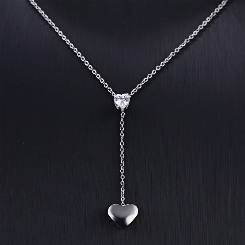 NEWBUY Fashion Rose Gold-color Women Heart Pendant Necklace Stainless Steel Link Chain Luxury Female Party Necklace Gift
NEWBUY Fashion Rose Gold-color Women Heart Pendant Necklace Stainless Steel Link Chain Luxury Female Party Necklace Gift