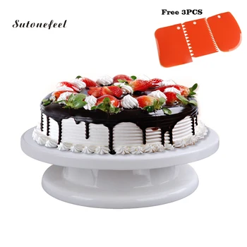 Cake Decorating Turntable Rotating Cake Stand with 3PCS Icing Smoother Cake Base with Pastry Cutter Revolving Baking Tools
Cake Decorating Turntable Rotating Cake Stand with 3PCS Icing Smoother Cake Base with Pastry Cutter Revolving Baking Tools