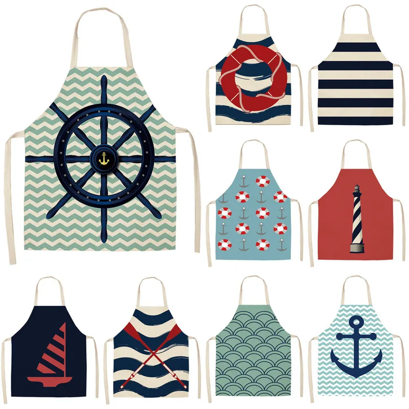 1Pcs Marine Anchor Nautical Ocean Pattern Kitchen Apron for Woman Cotton Linen Aprons Home Cooking Baking Bibs 53*65cm S1010
1Pcs Marine Anchor Nautical Ocean Pattern Kitchen Apron for Woman Cotton Linen Aprons Home Cooking Baking Bibs 53*65cm S1010