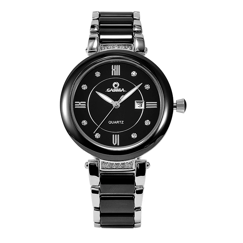 Luxury brand Watches Women's fashion luxury black Ceramics quartz watch Waterproof50 m relogio feminino CASIMA2608
Luxury brand Watches Women's fashion luxury black Ceramics quartz watch Waterproof50 m relogio feminino CASIMA2608