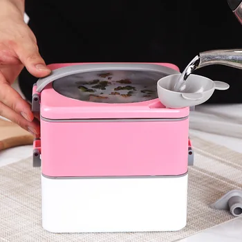 Modern Double-layer Hot Water Heating Dinnerware Food Container Bento Picnic Food Storage Box
Modern Double-layer Hot Water Heating Dinnerware Food Container Bento Picnic Food Storage Box
