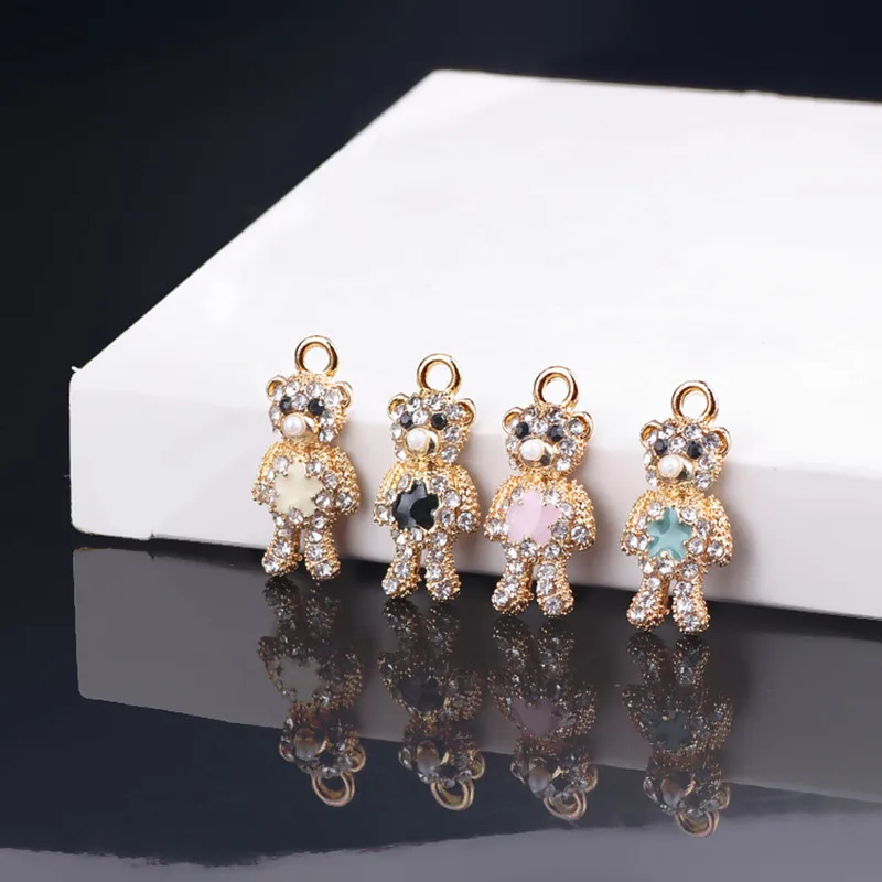 MRHUANG 10pcs/lot Rhinestone Bear Enamel Charms Alloy Pendant fit necklaces bracelets DIY Jewelry Accessories
MRHUANG 10pcs/lot Rhinestone Bear Enamel Charms Alloy Pendant fit necklaces bracelets DIY Jewelry Accessories