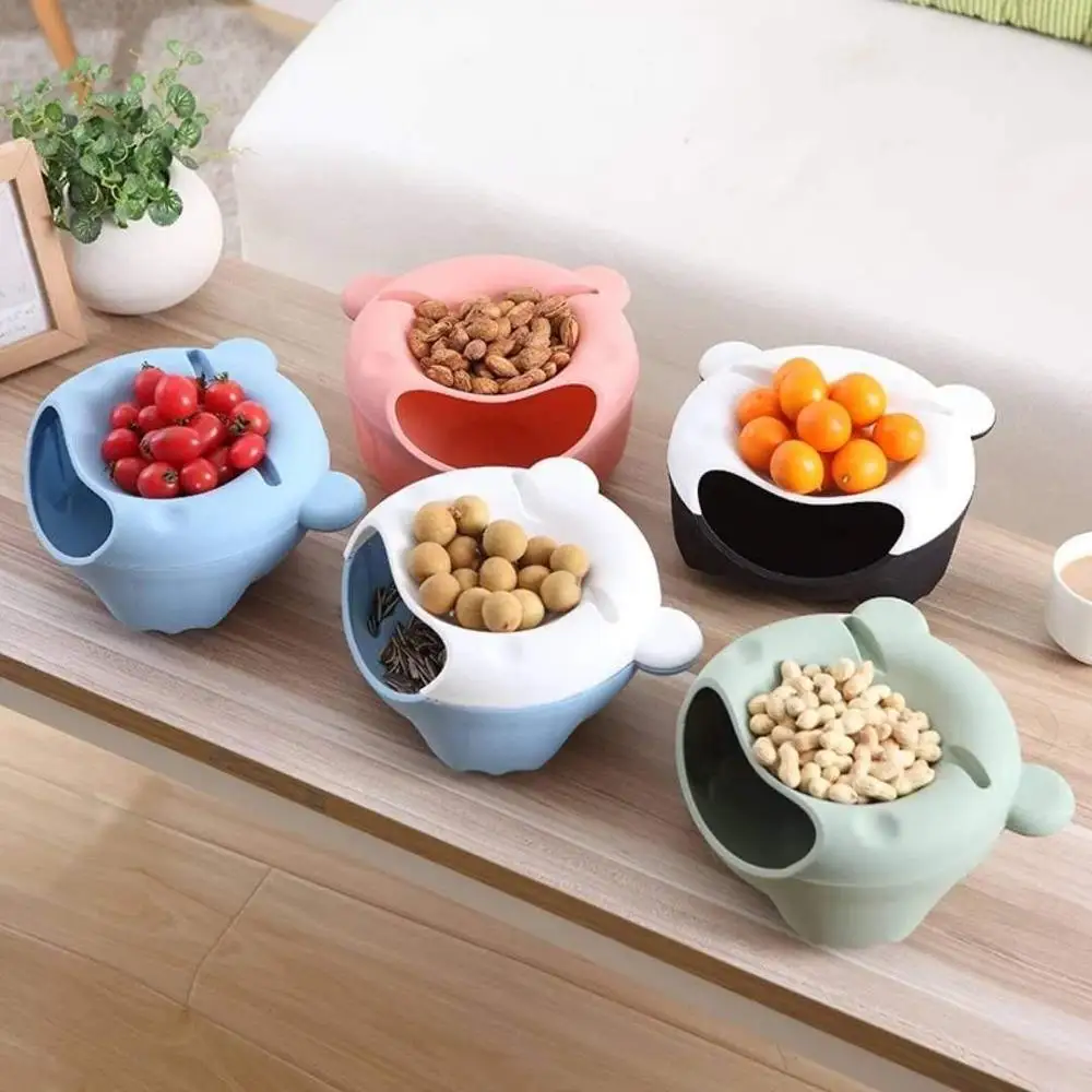 Snack Bowl with Shell Holder, Cute Bear Double Dish Nut Bowl With Cellphone Holder Slot for Pistachio, Peanuts, Sunflower Seed,
Snack Bowl with Shell Holder, Cute Bear Double Dish Nut Bowl With Cellphone Holder Slot for Pistachio, Peanuts, Sunflower Seed,