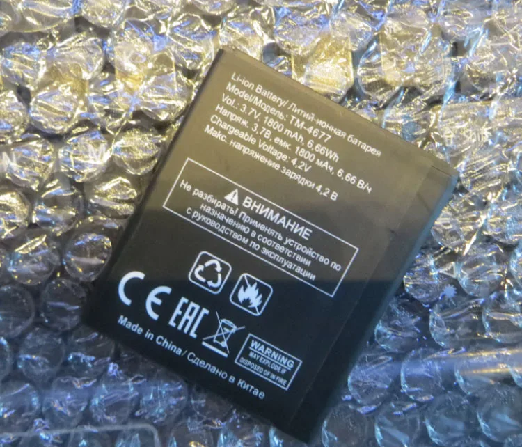 1pcs High Capacity 3.7V 1800mAh TM-4677 TM 4677 Li-ion Phone battery For TEXET TM4677 mobile Cell phone Parts Accumulator
1pcs High Capacity 3.7V 1800mAh TM-4677 TM 4677 Li-ion Phone battery For TEXET TM4677 mobile Cell phone Parts Accumulator