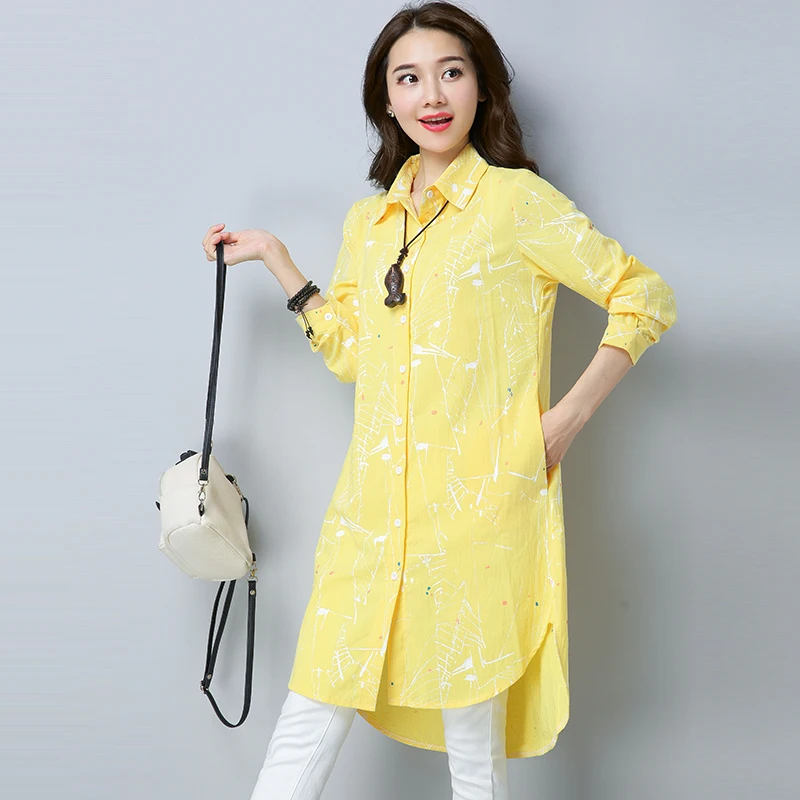 Lady Cotton & Linen Graffiti Turn-down Collar Long Blouse lagenlook Lady Voguees Trend Long Shirts Linen Tunics Cardigan
Lady Cotton & Linen Graffiti Turn-down Collar Long Blouse lagenlook Lady Voguees Trend Long Shirts Linen Tunics Cardigan