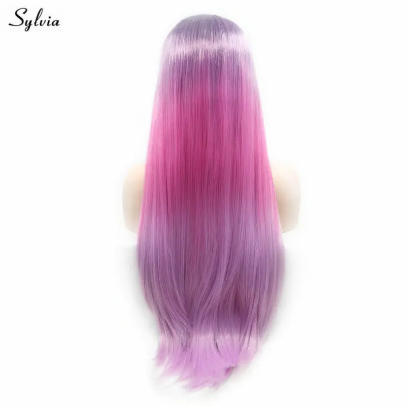 Sylvia Cosplay Ombre Wig Purple/Pink Synthetic Lace Front Wig Long Silky Straight Middle Part Natural Look Women Wigs Drag Queen
Sylvia Cosplay Ombre Wig Purple/Pink Synthetic Lace Front Wig Long Silky Straight Middle Part Natural Look Women Wigs Drag Queen