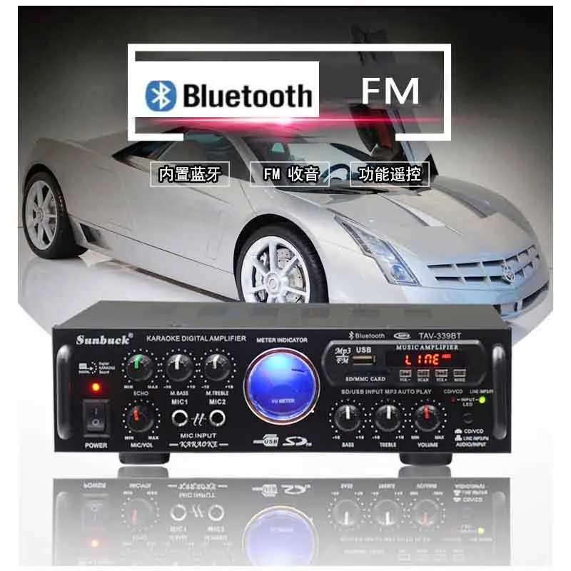 kaolanhon TAV-339BT 240W*2 12V/220V/110V AV karaoke home audio Bluetooth amplifier Dual microphone USB SD FM car amplifier
kaolanhon TAV-339BT 240W*2 12V/220V/110V AV karaoke home audio Bluetooth amplifier Dual microphone USB SD FM car amplifier