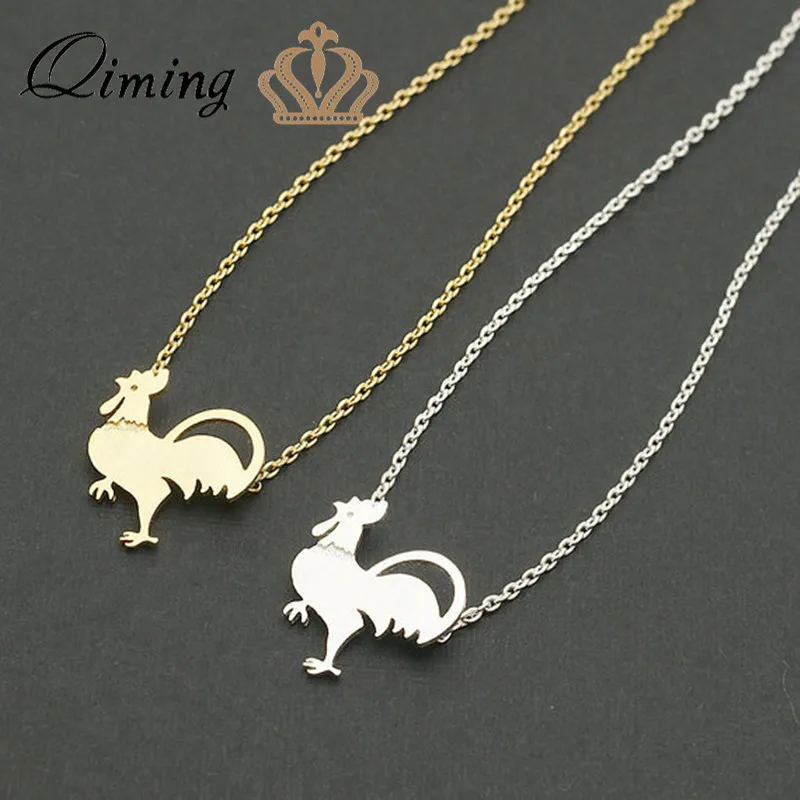 QIMING Animal Gold Necklace Female Chicken Charm Necklace for Women Rooster Necklaces Small Wholesale Jewelry For Girl Gift
QIMING Animal Gold Necklace Female Chicken Charm Necklace for Women Rooster Necklaces Small Wholesale Jewelry For Girl Gift