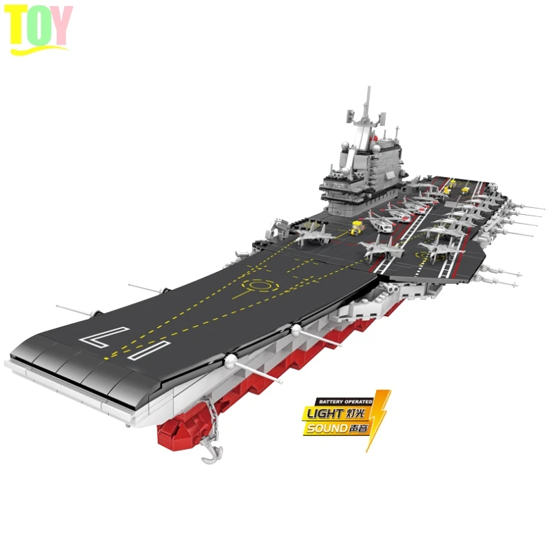 2126Pcs DIY Legoing Military Technic 001A Aircraft Carriers Battery Operated Light & Sound Weapon Gun Soldiers Legoings Juguetes
2126Pcs DIY Legoing Military Technic 001A Aircraft Carriers Battery Operated Light & Sound Weapon Gun Soldiers Legoings Juguetes